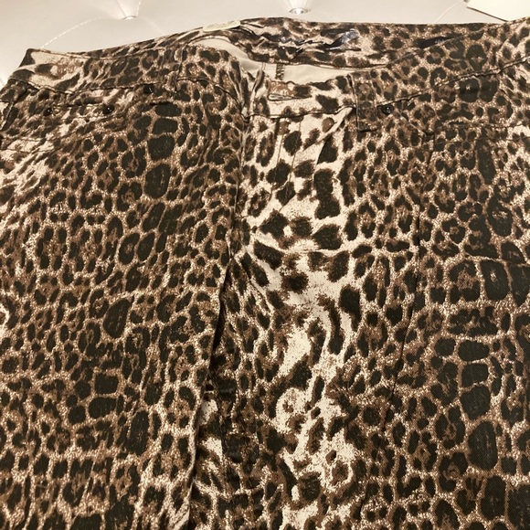 Seven7 Luxe Brown Leopard Print Skinny Jeans Size 14 - Picture 4 of 12